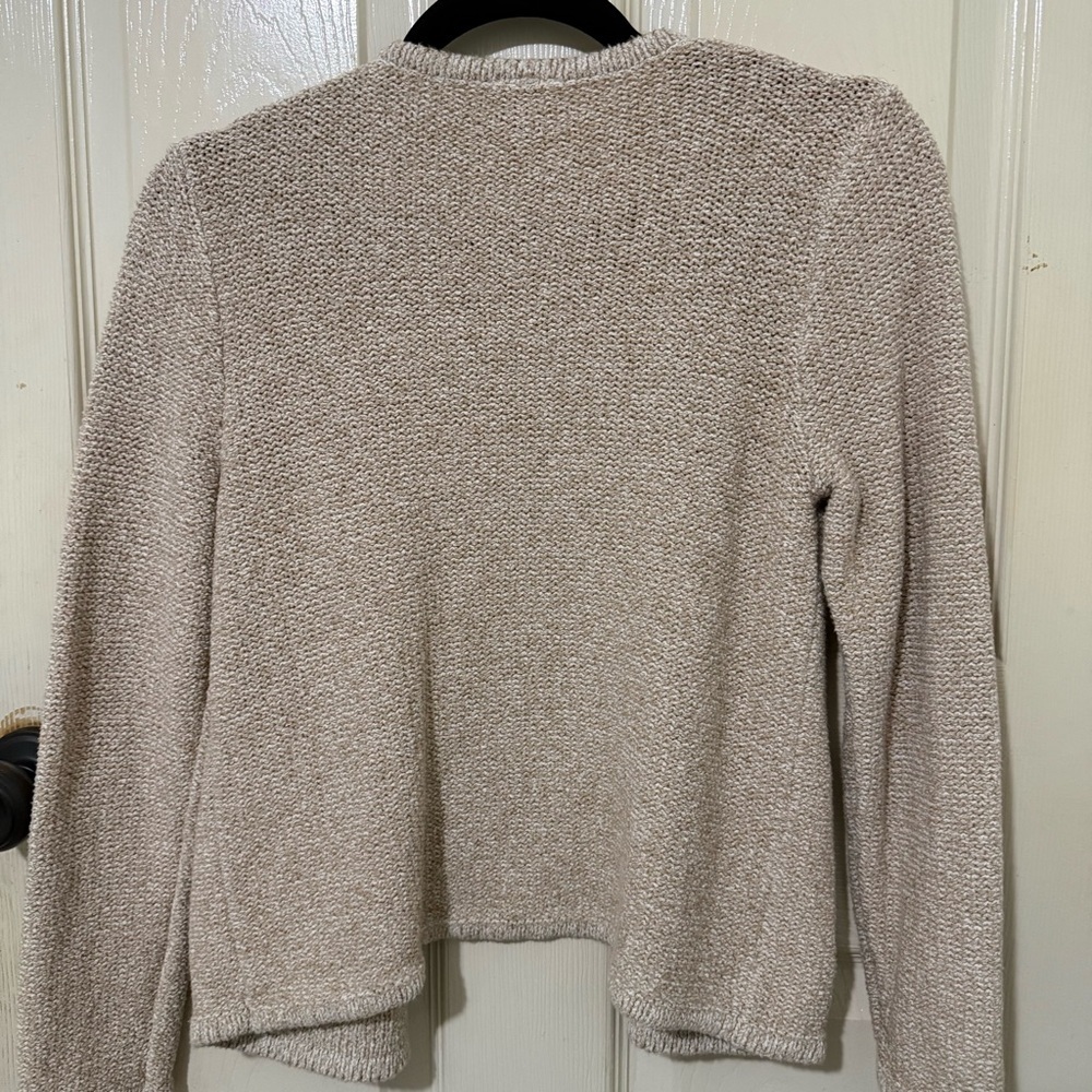 Ann Taylor Factory Beige Knit Open Cardigan Size M - Picture 9 of 9
